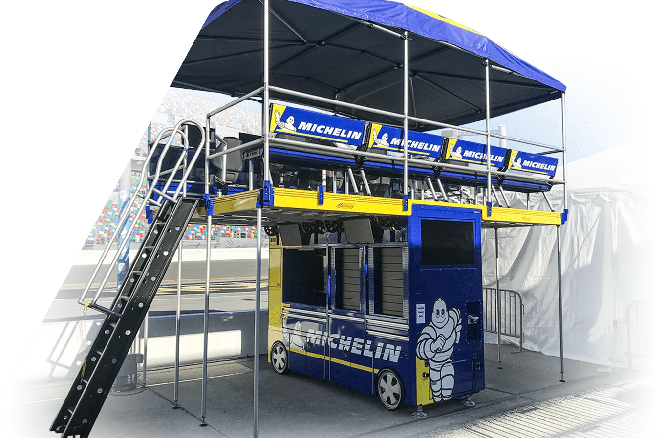 ULTRA Cart Dual Deck with Michelin Branding Deployed on Pit Lane