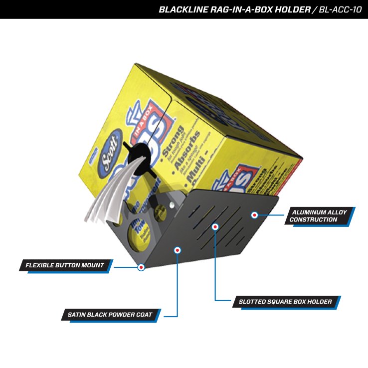 Black Line Rag Rag In A Box Holder