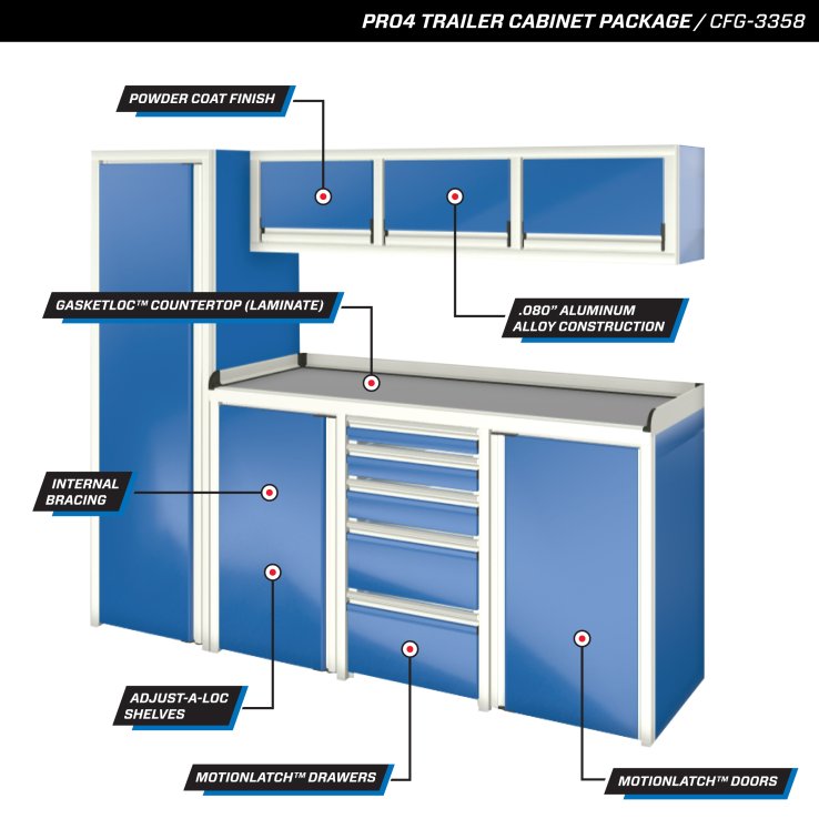 Pro4 Trailer Cabinet Package
