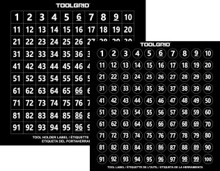 Toolgrid SAE Label Kit (TGL-SAE)