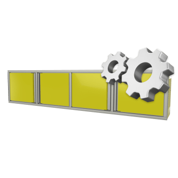 custom blue aluminum ctech manufacturing four opening wall cabinet with pair swinging doors and adjustable shelving